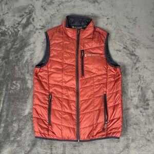 Y2K Free Country Red‎ Down Puffer Jacket Vest Men's Medium Quilted Warm